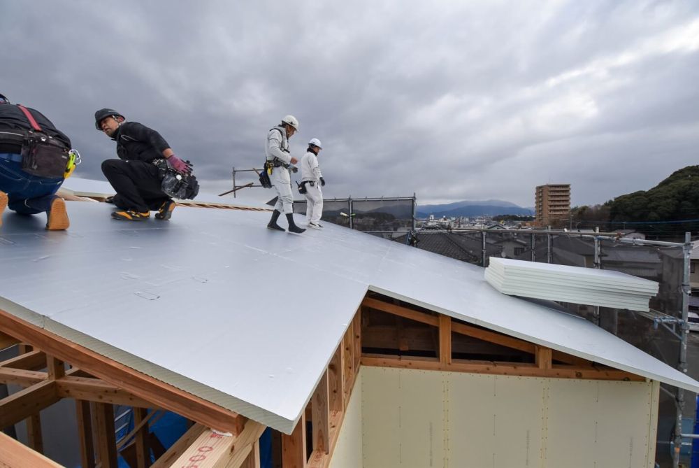 福岡県那珂川市08　注文住宅建築現場リポート④　～上棟式2日目～