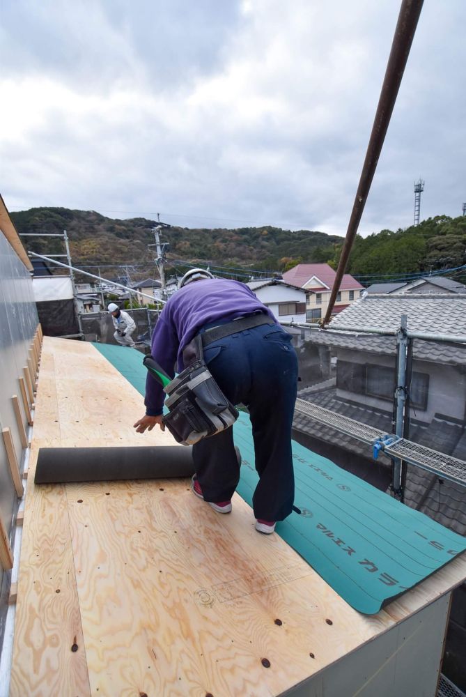 福岡県那珂川市08　注文住宅建築現場リポート④　～上棟式2日目～