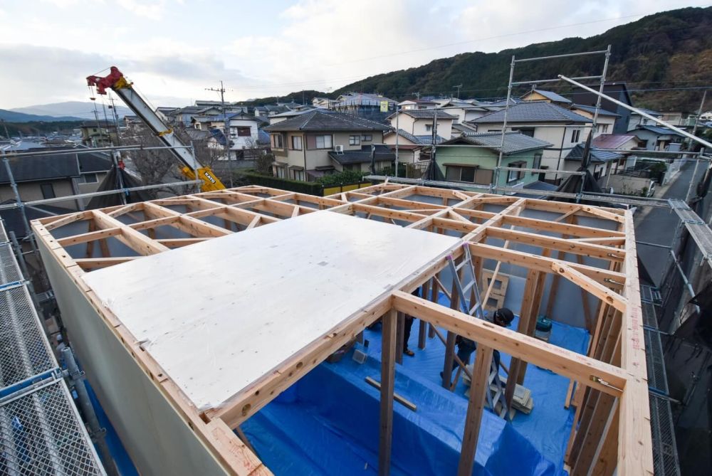 福岡県那珂川市08　注文住宅建築現場リポート④　～上棟式2日目～