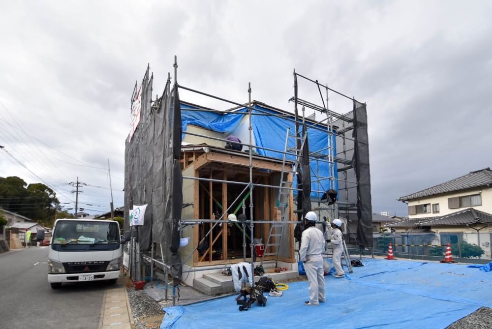 福岡県那珂川市08　注文住宅建築現場リポート④　～上棟式2日目～