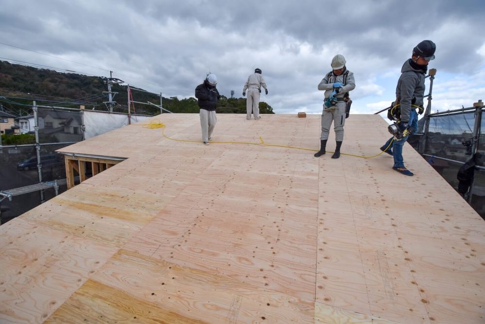 福岡県那珂川市08　注文住宅建築現場リポート④　～上棟式2日目～