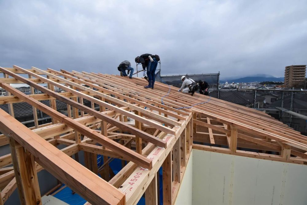 福岡県那珂川市08　注文住宅建築現場リポート④　～上棟式2日目～