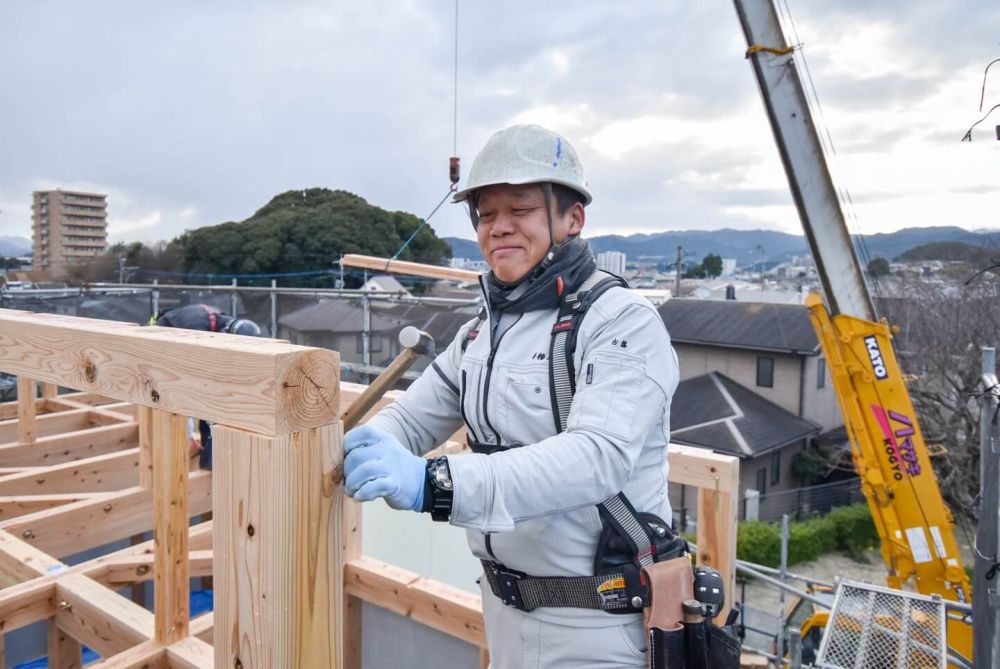 福岡県那珂川市08　注文住宅建築現場リポート④　～上棟式2日目～