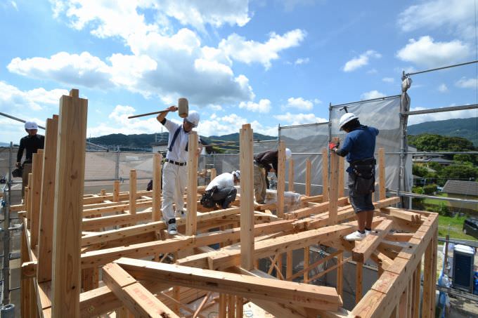 福岡市南区05　注文住宅建築現場リポート⑤　～上棟式～