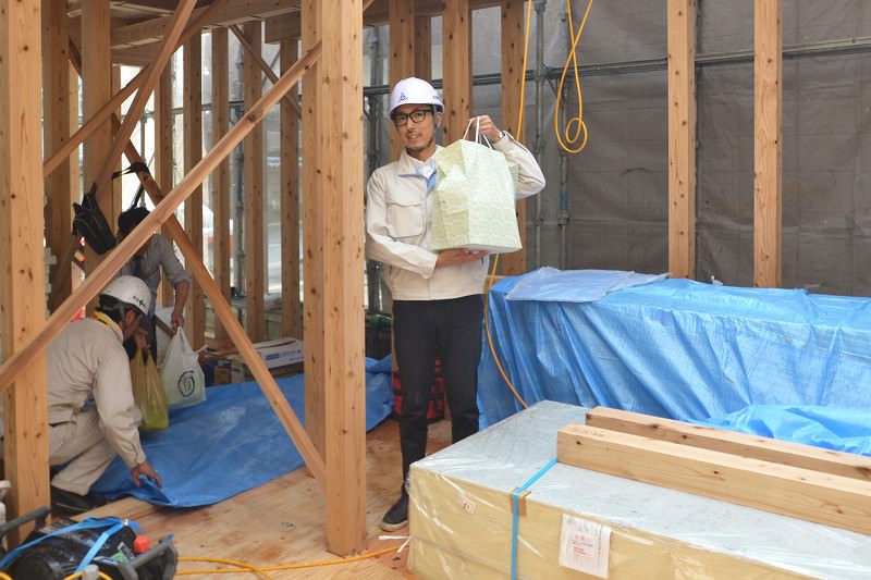 「福岡市中央区01」注文住宅現場リポート⑥【上棟式】