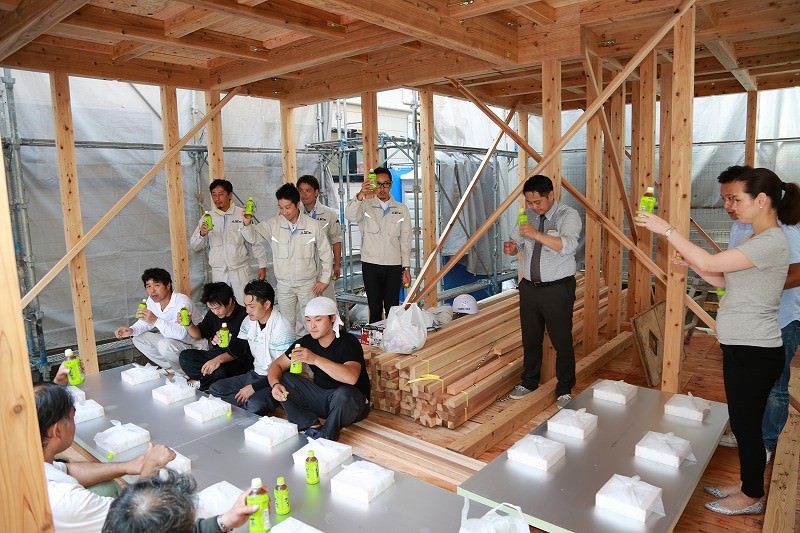 「福岡市中央区01」注文住宅現場リポート⑥【上棟式】