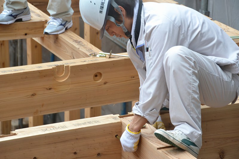 福岡市中央区01　注文住宅建築現場リポート⑥　～上棟式～