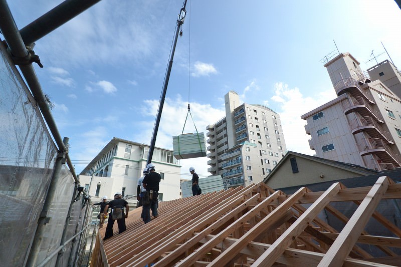 福岡市中央区01　注文住宅建築現場リポート⑥　～上棟式～