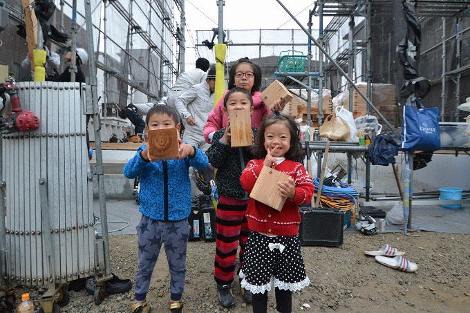 福岡市南区五十川03　注文住宅建築現場リポート⑤　～上棟式＆餅まき式～