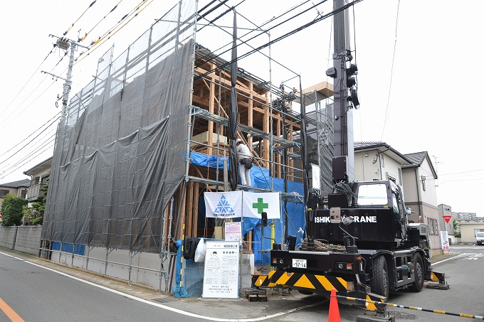 福岡市南区五十川03　注文住宅建築現場リポート⑤　～上棟式＆餅まき式～