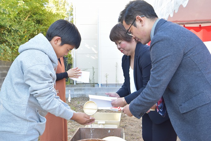 「太宰府市青葉台01」注文住宅現場リポート①【地鎮祭】