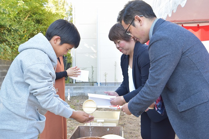 福岡県太宰府市青葉台01　注文住宅建築現場リポート①　～地鎮祭～