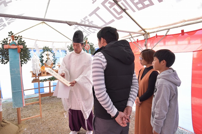 「太宰府市青葉台01」注文住宅現場リポート①【地鎮祭】