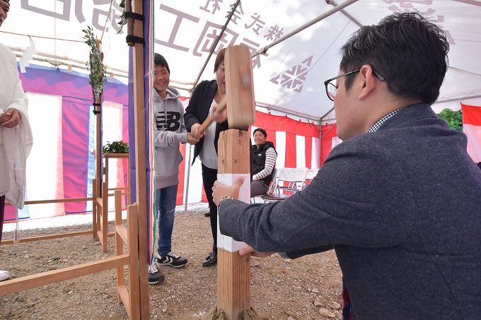 「太宰府市青葉台01」注文住宅現場リポート①【地鎮祭】