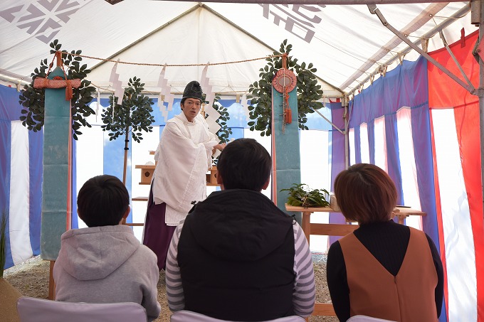 「太宰府市青葉台01」注文住宅現場リポート①【地鎮祭】