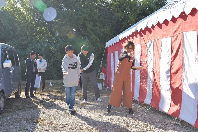 「太宰府市青葉台01」注文住宅現場リポート①【地鎮祭】