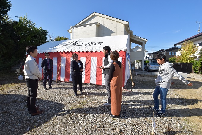 「太宰府市青葉台01」注文住宅現場リポート①【地鎮祭】