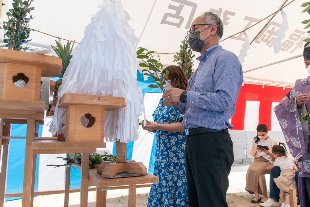 「福岡市城南区06」注文住宅現場リポート①【地鎮祭】