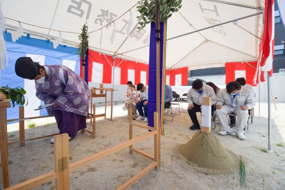 「福岡市城南区06」注文住宅現場リポート①【地鎮祭】