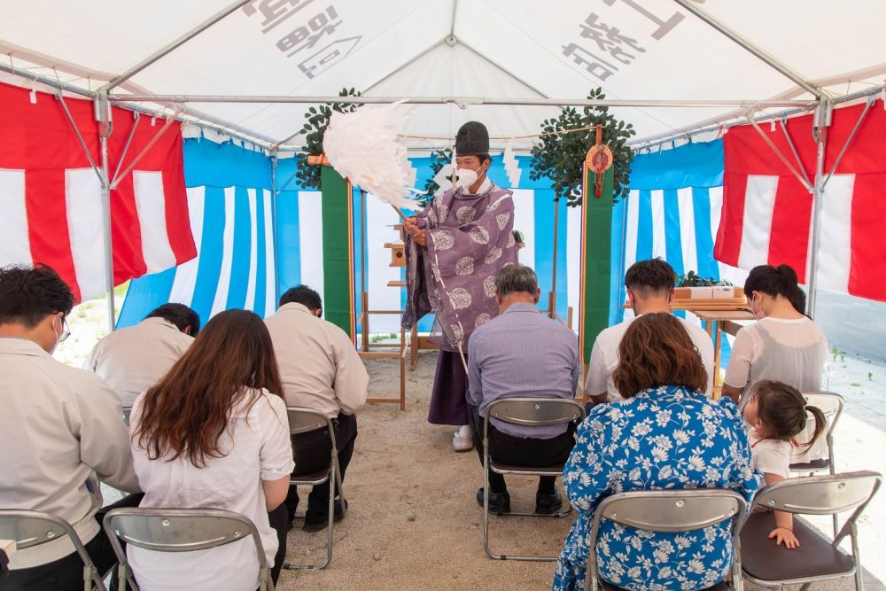 福岡市城南区06　注文住宅建築現場リポート①　～地鎮祭～