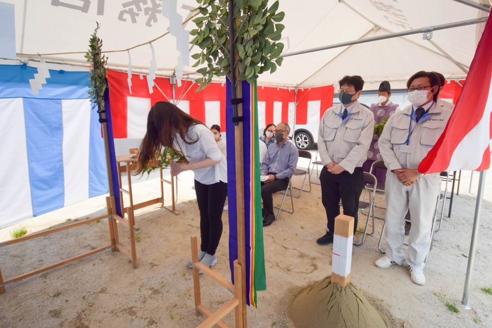 「福岡市城南区06」注文住宅現場リポート①【地鎮祭】