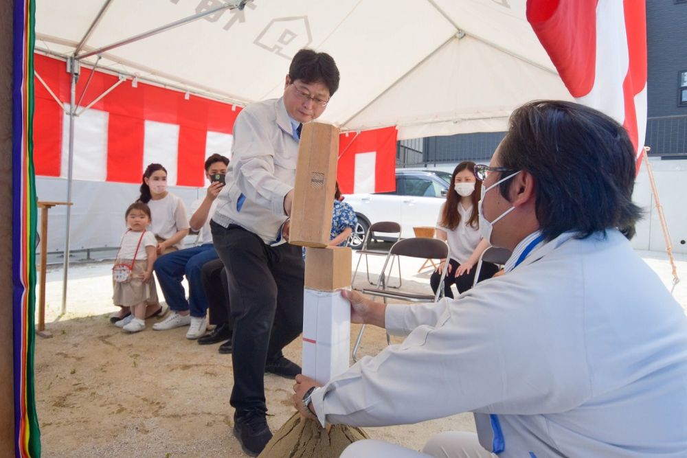 「福岡市城南区06」注文住宅現場リポート①【地鎮祭】