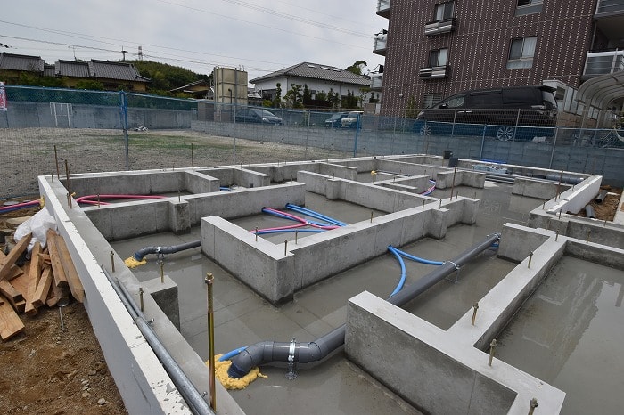 「筑紫野市03」注文住宅現場リポート④【基礎工事】【給排水】