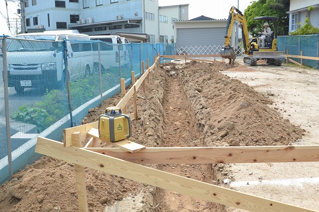 「太宰府市05」注文住宅現場リポート②【基礎工事】【遣り方】