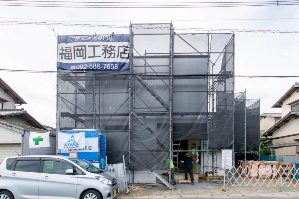 「糸島市二丈深江01」注文住宅現場リポート⑥【木工事】【気密テープ】