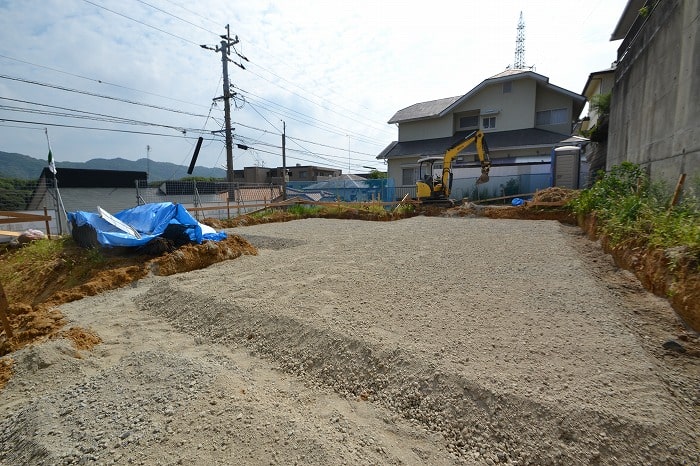 「福岡市東区04」注文住宅現場リポート③【基礎工事】【砕石転圧】