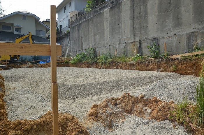 「福岡市東区04」注文住宅現場リポート③【基礎工事】【砕石転圧】