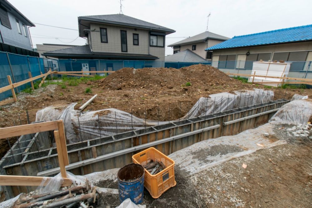 福岡市東区09　注文住宅建築現場リポート③　～基礎工事・深基礎～