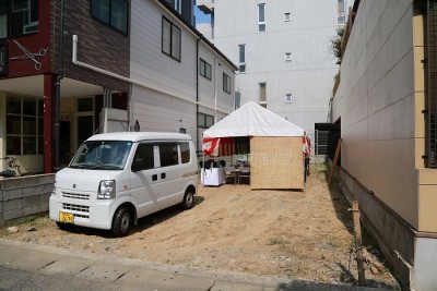 福岡市中央区01　注文住宅建築現場リポート①　～地鎮祭～