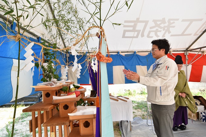 福岡県那珂川市04　注文住宅建築現場リポート①　～地鎮祭～