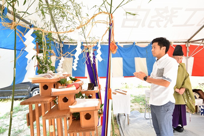 福岡県那珂川市04　注文住宅建築現場リポート①　～地鎮祭～