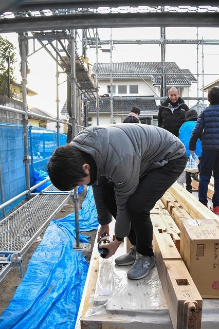 福岡県太宰府市大佐野　注文住宅建築現場リポート⑤　～上棟式～