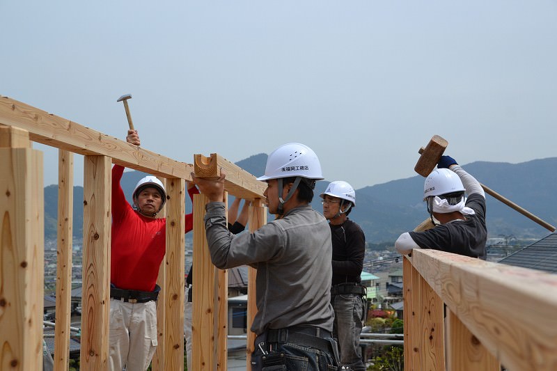 福岡県糟屋郡志免町02　注文住宅建築現場リポート⑤　～上棟式～