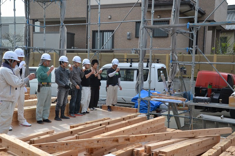 福岡県糟屋郡志免町02　注文住宅建築現場リポート⑤　～上棟式～