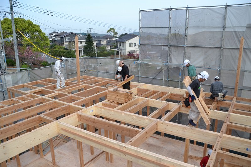 福岡県糟屋郡志免町02　注文住宅建築現場リポート⑤　～上棟式～