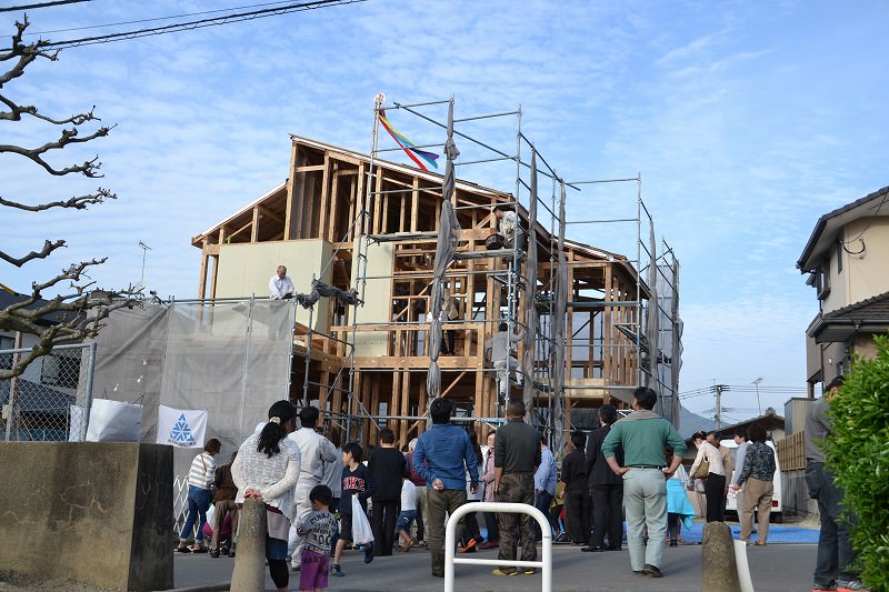 福岡県糟屋郡志免町02　注文住宅建築現場リポート⑤　～上棟式～