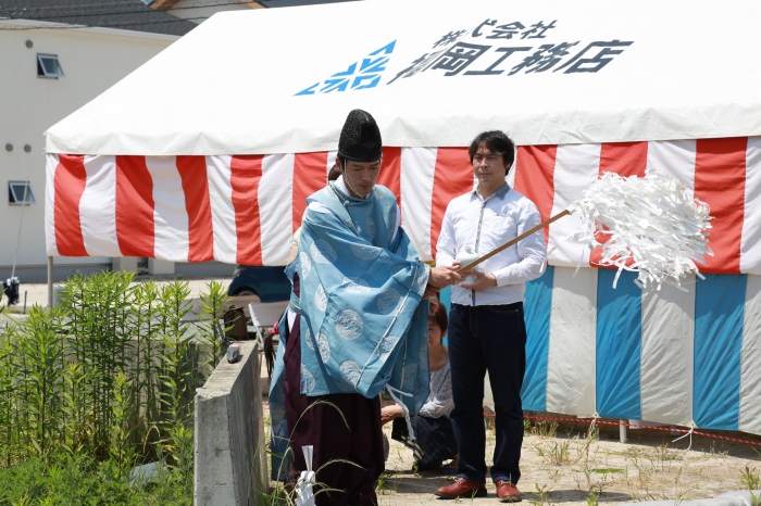 福岡市南区花畑02　注文住宅建築現場リポート①　～地鎮祭～