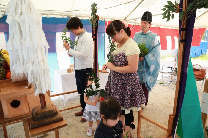 福岡市南区花畑02　注文住宅建築現場リポート①　～地鎮祭～