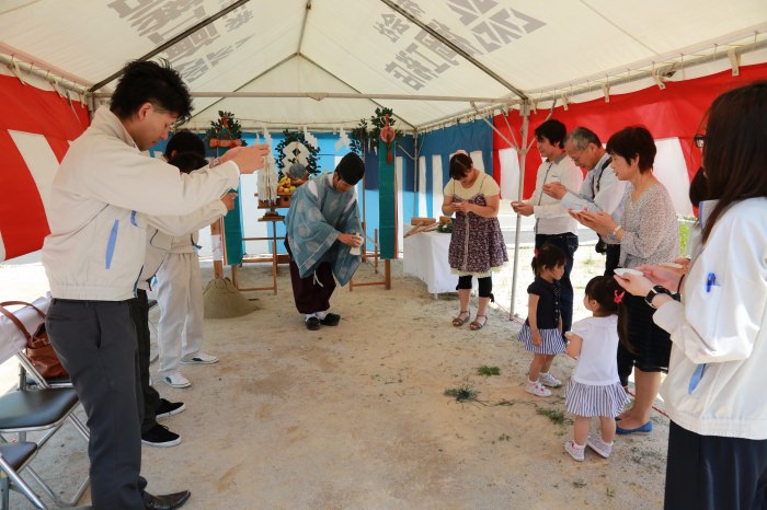 福岡市南区花畑02　注文住宅建築現場リポート①　～地鎮祭～