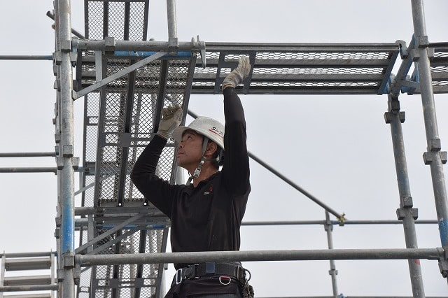 「福岡市西区千里01」注文住宅現場リポート④【足場工事】