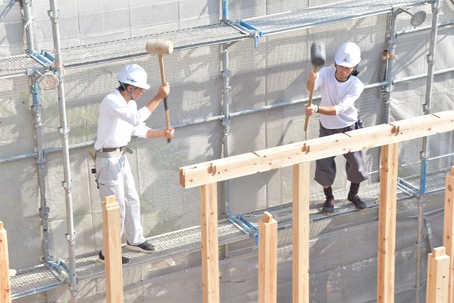 福岡県糟屋郡志免町03　注文住宅建築現場リポート⑤　～上棟式～