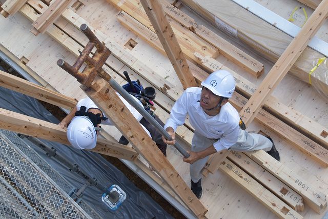 福岡県糟屋郡志免町03　注文住宅建築現場リポート⑤　～上棟式～