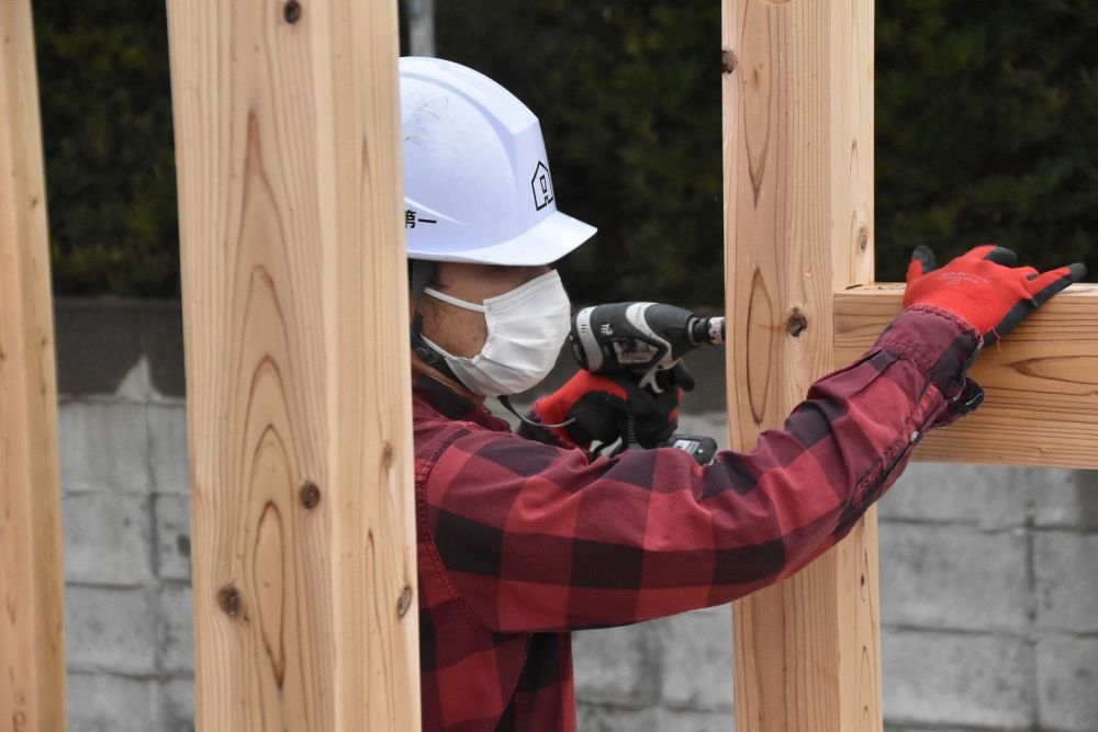 福岡県筑紫野市07　注文住宅建築現場リポート④　～祝・上棟式１～