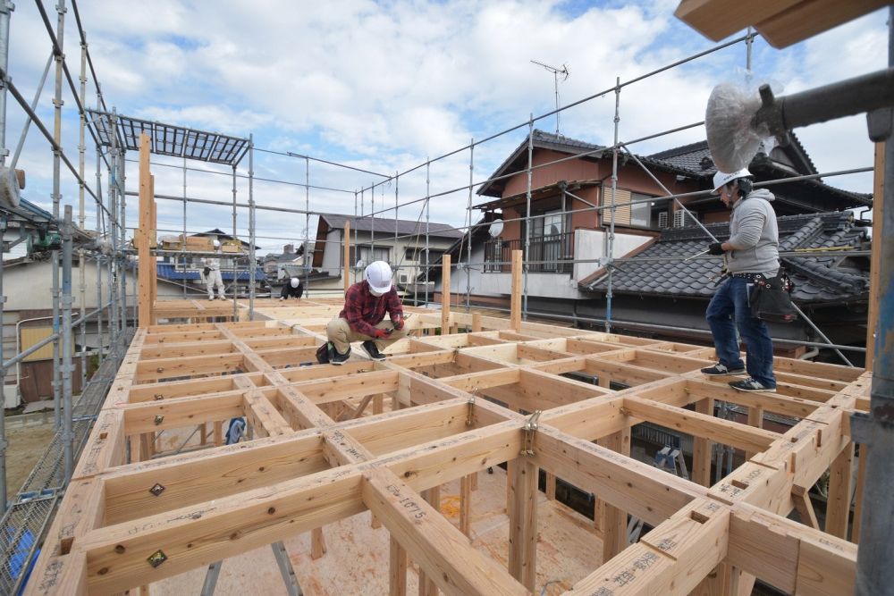 福岡県筑紫野市07　注文住宅建築現場リポート④　～祝・上棟式１～