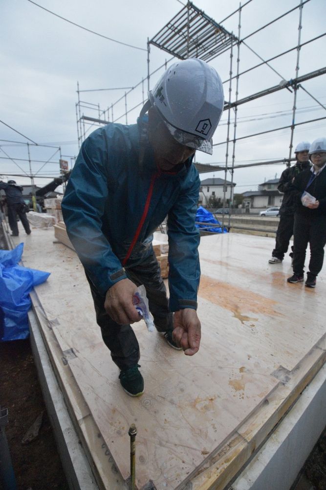 福岡県筑紫野市07　注文住宅建築現場リポート④　～祝・上棟式１～