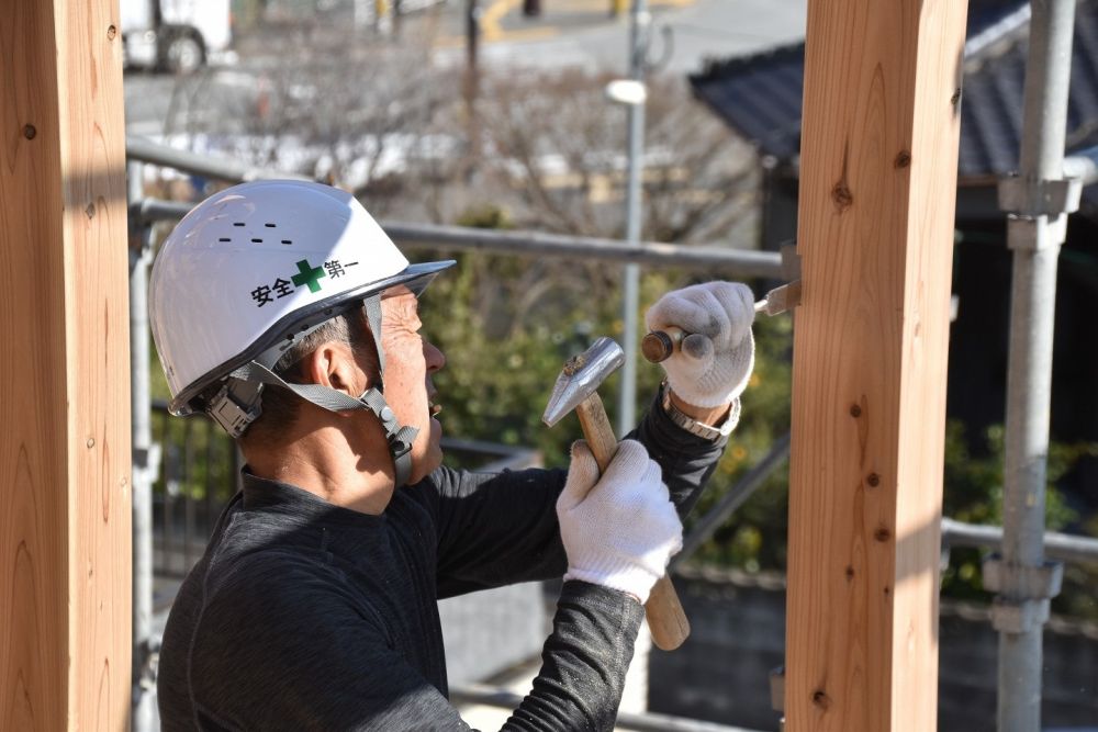 福岡県筑紫野市07　注文住宅建築現場リポート④　～祝・上棟式１～